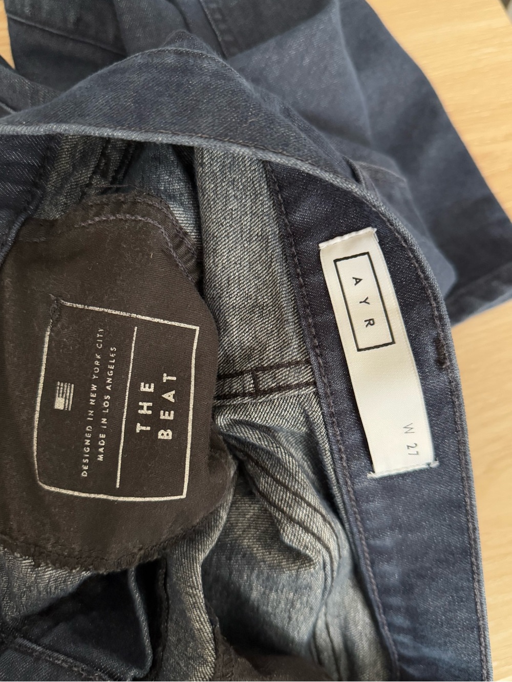 AYR 27 The Beat Jeans Dark Wash Indigo Relaxed Barrel - Picture 3 of 6